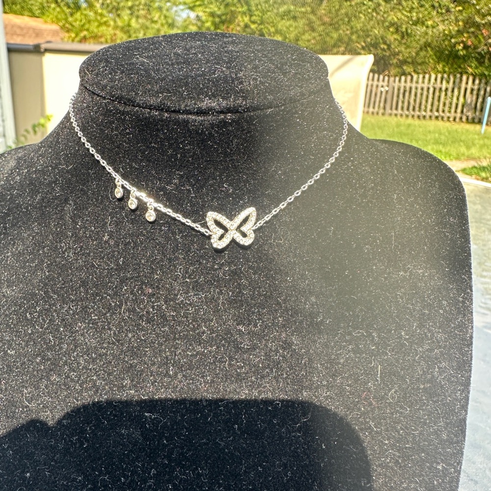 Sterling Silver Butterfly Ankle Bracelet